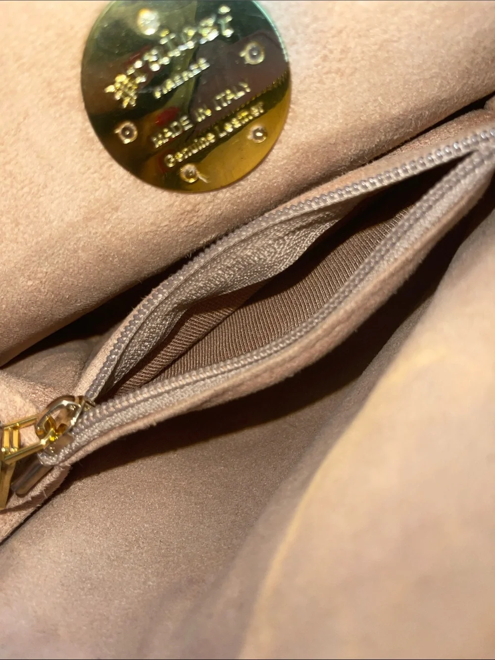 Pratesi Firenze Croc-Embossed Crossbody Bag in Blue with Gold Chain